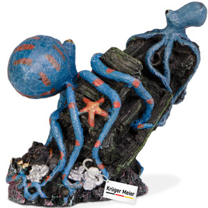 Kruger Meier Octopus Treasure – Dekoracja do akwarium 14x5.5x11.5 cm