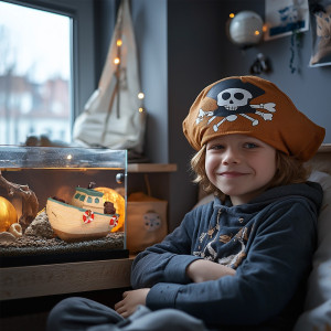 Kruger Meier Fishing Boat – Statek do akwarium 11x6.5x7.5 cm