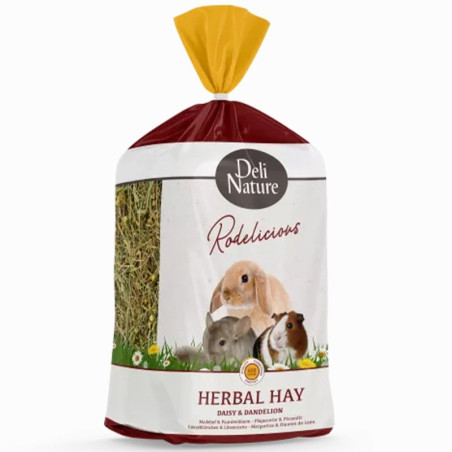 Deli Nature Rodelicious Herbal Hay Daisy & Dandelion - sianko ziołowe stokrotka i mniszek lekarski 600g