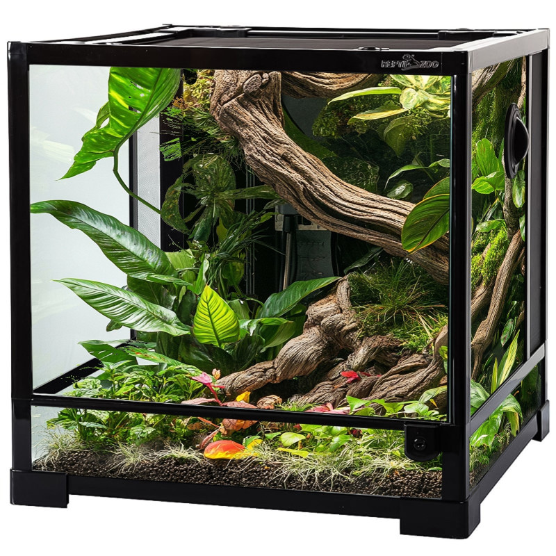 Repti-Zoo Glass Terrarium 45x45x45cm - szklane terrarium z metalową siatką
