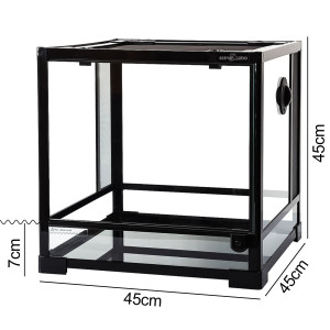 Repti-Zoo Glass Terrarium 45x45x45cm - szklane terrarium z metalową siatką