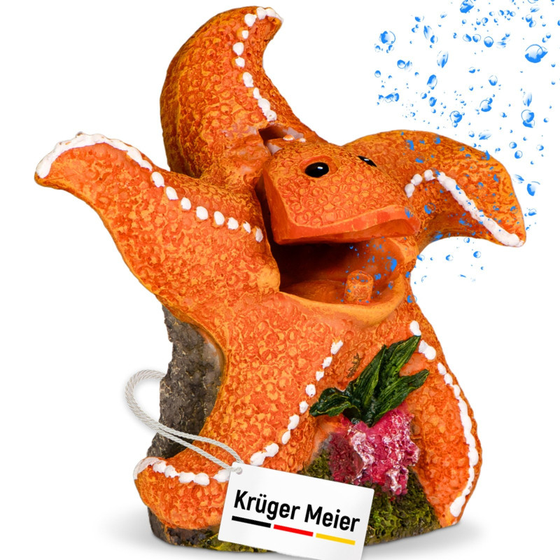 Kruger Meier Happy Starfish – Ozdoba do akwarium 10.5x6x11 cm