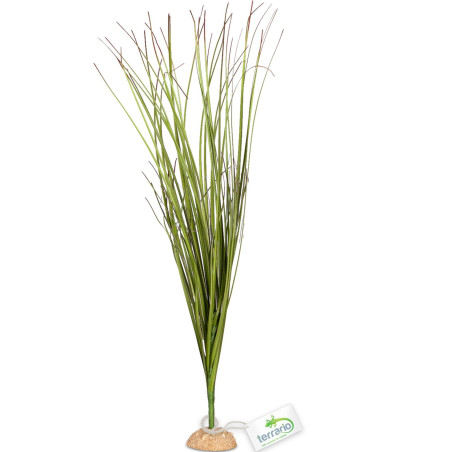 Terrario - Sztuczna roślina do terrarium i akwarium - Wysoka trawa 15x7x41 cm