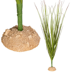 Terrario - Sztuczna roślina do terrarium i akwarium - Wysoka trawa 15x7x41 cm