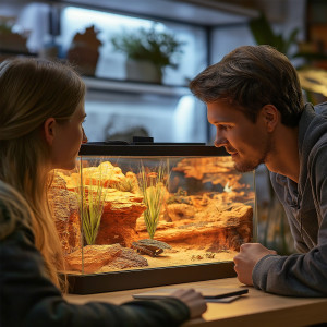 Terrario - Sztuczna roślina do terrarium i akwarium - Wysoka trawa 15x7x41 cm