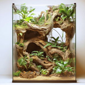 Terrario Rustic Wood Bowl – Miska do Terrarium 12x12x3,5 cm