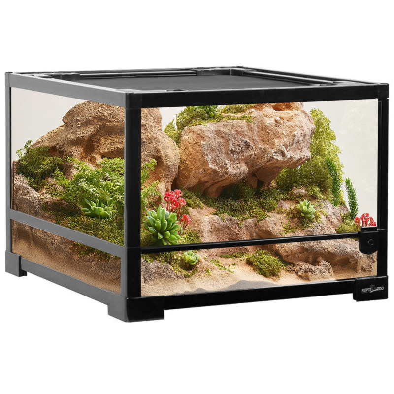 Repti-Zoo Glass Terrarium 45x45x32cm - szklane terrarium z metalową siatką