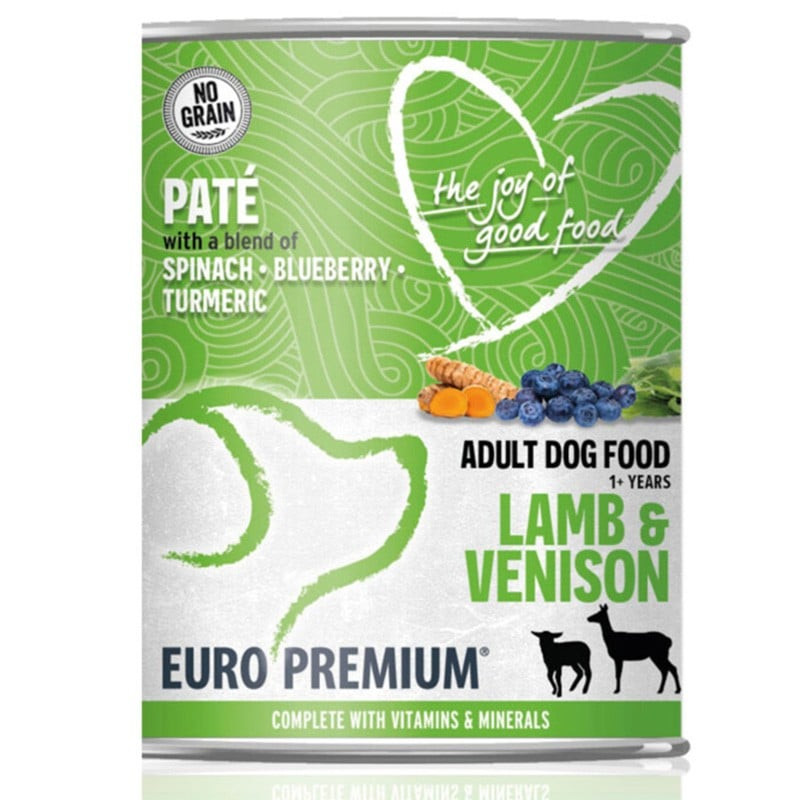 Euro Premium Pate Adult Lamb & Venison - mokra karma dla psa z jagnięciną i dziczyzną 400g