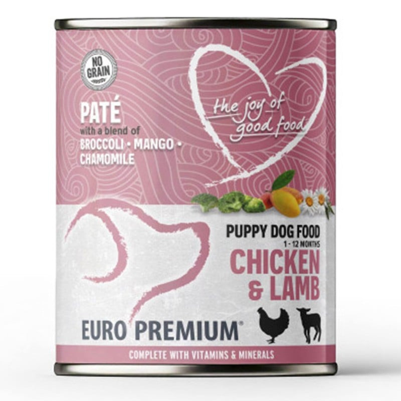 Euro Premium Pate Puppy Chicken & Lamb - mokra karma dla szczeniąt kurczak i jagnięcina 400g