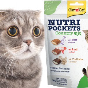 GimCat Nutri Pockets Country MIX - kocie przysmaki multiwitamina 150g
