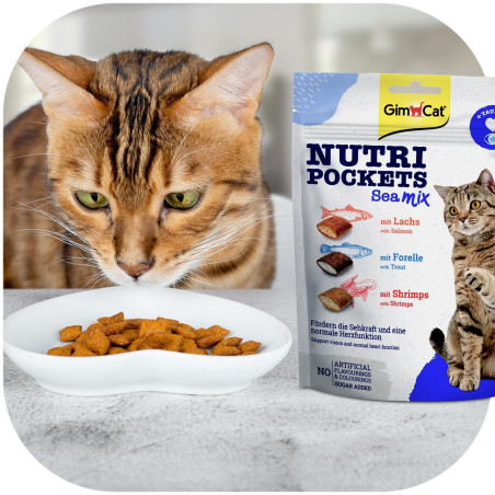 GimCat Nutri Pockets Sea MIX - kocie przysmaki na oczy i serce 150g