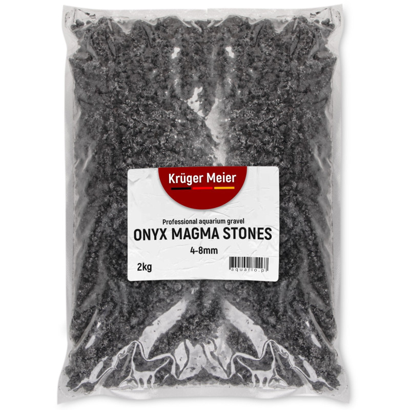 Kruger Meier Onyx Magma Stones 4-8 mm - Żwirek do akwarium 2kg