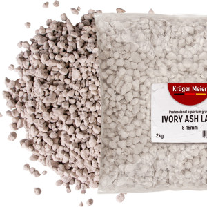 Kruger Meier Ivory Ash Lava 8-16 mm - Żwirek do akwarium 2kg