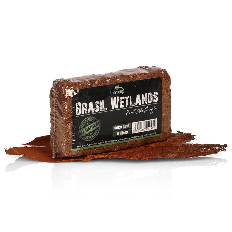 Terrario Brasil Wetlands 4l - podłoże z włókien kokosa – naturalne utrzymanie wilgoci i stabilne środowisko dla terrarium