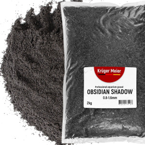 Kruger Meier Obsidian Shadow 0.8–1.6 mm – Piasek akwarystyczny 2 kg