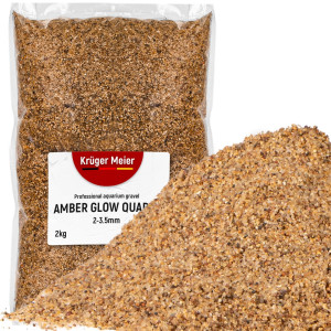 Kruger Meier Amber Glow Quartz 2–3,5 mm – Żwirek akwarystyczny 2 kg