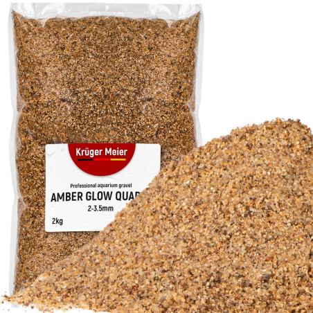 Kruger Meier Amber Glow Quartz 2–3,5 mm – Żwirek akwarystyczny 2 kg