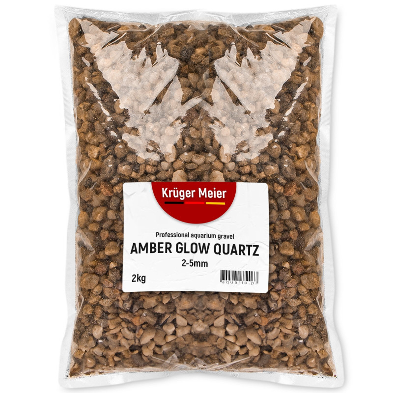 Kruger Meier Amber Glow Quartz 2-5 mm - Żwirek do akwarium 2kg