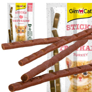 GimCat Sticks Kitten - kiełbaski indyk i wapno 3 sztuki
