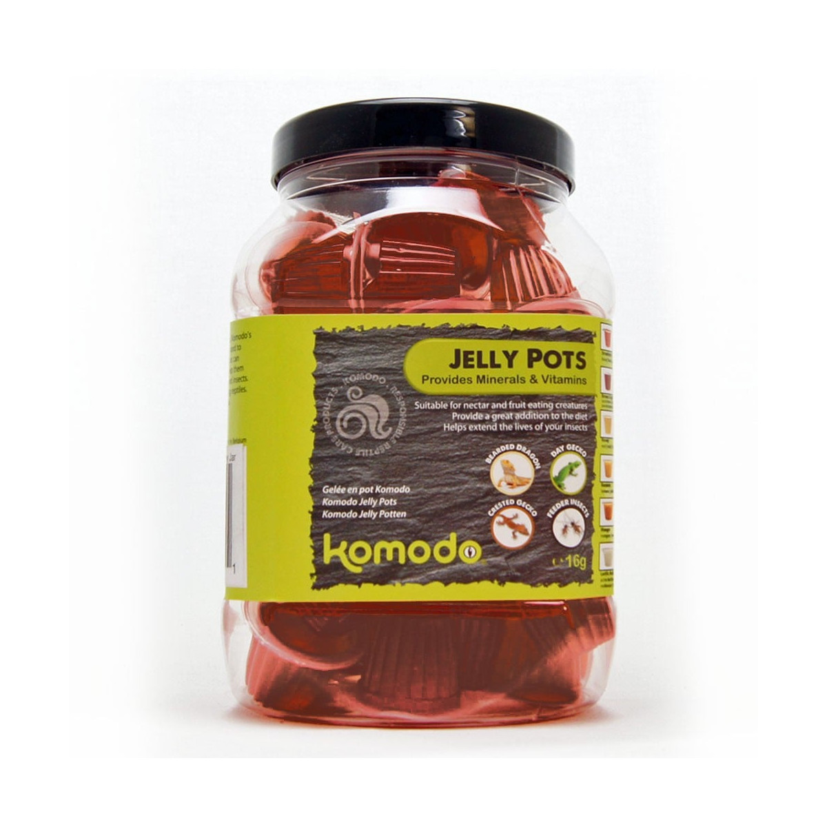 Komodo Jelly Pot Brown Sugar- pokarm brązowy cukier w żelu – kompletna i wygodna dieta dla gadów i żywych karmówek