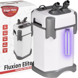 Kruger Meier Fluxion Elite 1200 UVC PRO - filtr zewnętrzny z lampą UV do akwarium 100 - 250 litrów