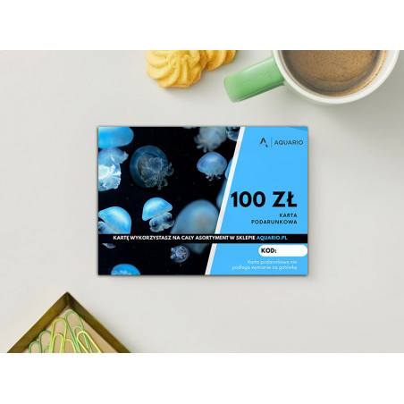 Karta podarunkowa 100 zł - Idealny prezent dla akwarysty lub terrarysty