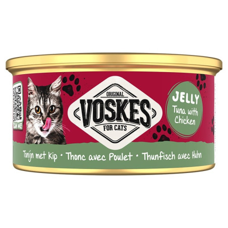 Voskes Jelly Tuna With Chicken - tuńczyk z kurczakiem w galarecie mokra karma dla kota 85g
