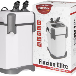 Kruger Meier Fluxion Elite 1200 UVC PRO - filtr zewnętrzny z lampą UV do akwarium 100 - 250 litrów