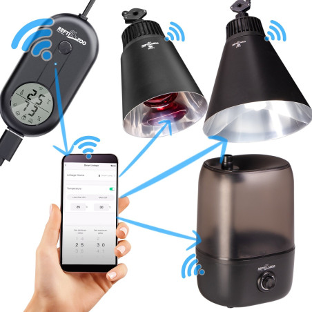 Repti-Zoo Smart Wi-Fi Deep Lamp - lampa na żarówki grzewcze Wi-Fi – Precyzyjne ogrzewanie terrarium i zdalna kontrola