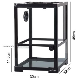 Repti-Zoo Glass Terrarium 30x30x45cm - szklane terrarium z metalową siatką
