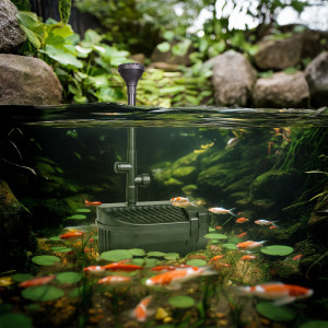 Kruger Meier FountainPure 4000 - fontanna, filtr i pompa wody do oczka wodnego