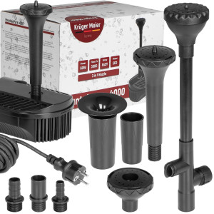Kruger Meier FountainPure 4000 - fontanna, filtr i pompa wody do oczka wodnego