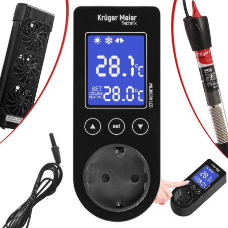 Kruger Meier Wildhorn LCD - termostat – Precyzyjna kontrola temperatury dla wymagających akwarystów i terrarystów