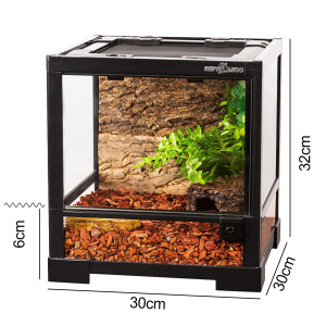 Repti-Zoo Glass Terrarium 30x30x32cm - szklane terrarium z metalową siatką