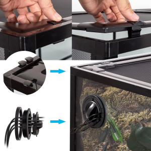 Repti-Zoo Glass Terrarium 30x30x32cm - szklane terrarium z metalową siatką