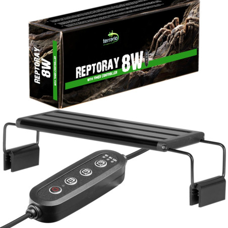 Terrario ReptoRay 8W - lampa LED do terrarium 30cm – naturalne oświetlenie dla zdrowych roślin i wyraźnych barw zwierząt