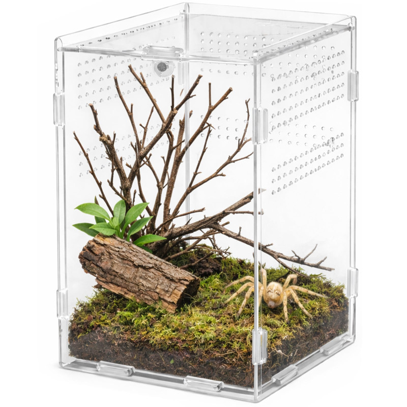 Terrario MicroAir Hab - terrarium akrylowe 12x12x20cm