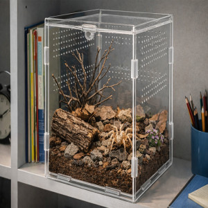 Terrario MicroAir Hab - terrarium akrylowe 12x12x20cm