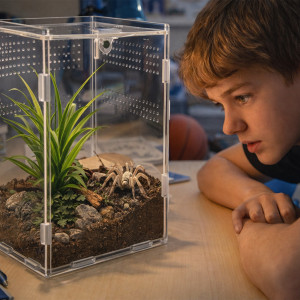 Terrario MicroAir Hab - terrarium akrylowe 12x12x20cm