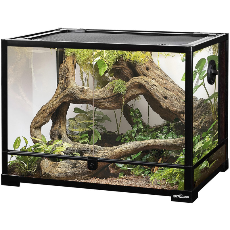 Repti-Zoo Glass Terrarium 60x45x45cm - szklane terrarium z metalową siatką
