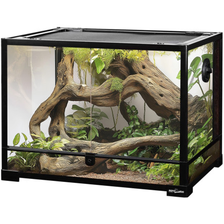Repti-Zoo Glass Terrarium 60x45x45cm - szklane terrarium z metalową siatką