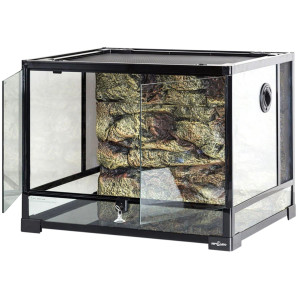 Repti-Zoo Glass Terrarium 60x45x45cm - szklane terrarium z metalową siatką