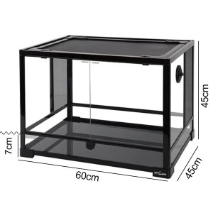 Repti-Zoo Glass Terrarium 60x45x45cm - szklane terrarium z metalową siatką