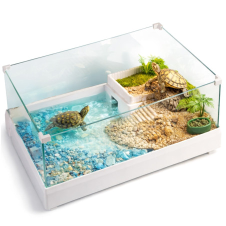 Kruger Meier Turtle Shell Garden - akwarium dla żółwia z wyspą 49x31x18.5
