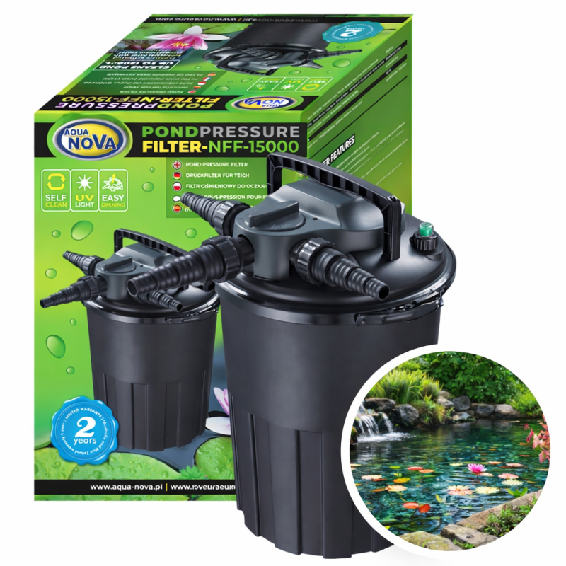 Aqua Nova NFF-15000 - filtr ciśnieniowy do oczka wodnego z lampą UV