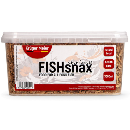 Kruger Meier FISHsnax Shrimps 3000ml - krewetki pokarm dla karpi koi