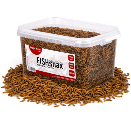Kruger Meier FISHsnax Mealworms 5000ml - larwy mącznika dla ryb