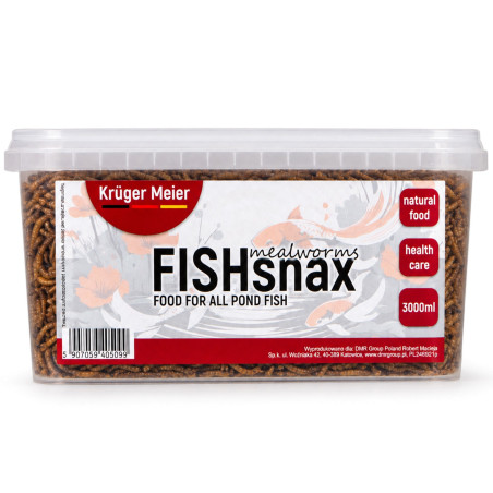 Kruger Meier FISHsnax Mealworms 3000ml - larwy mącznika dla ryb