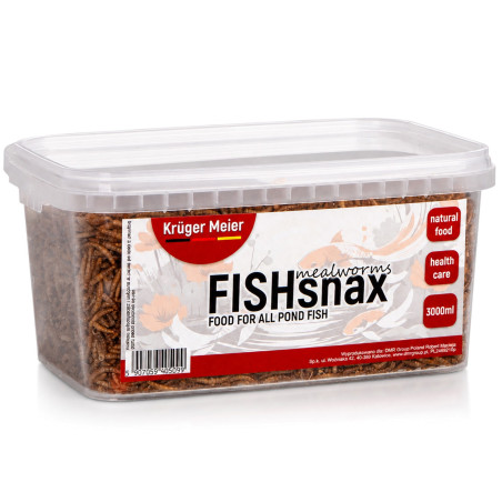 Kruger Meier FISHsnax Mealworms 3000ml - larwy mącznika dla ryb