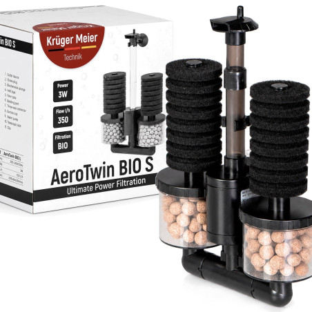 Kruger Meier AeroTwin BIO S - filtr wewnętrzny gąbkowy z biofiltracją